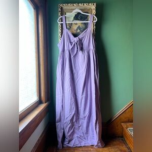 Eloquii Elements  Purple Tie Front Tank Dress NWT